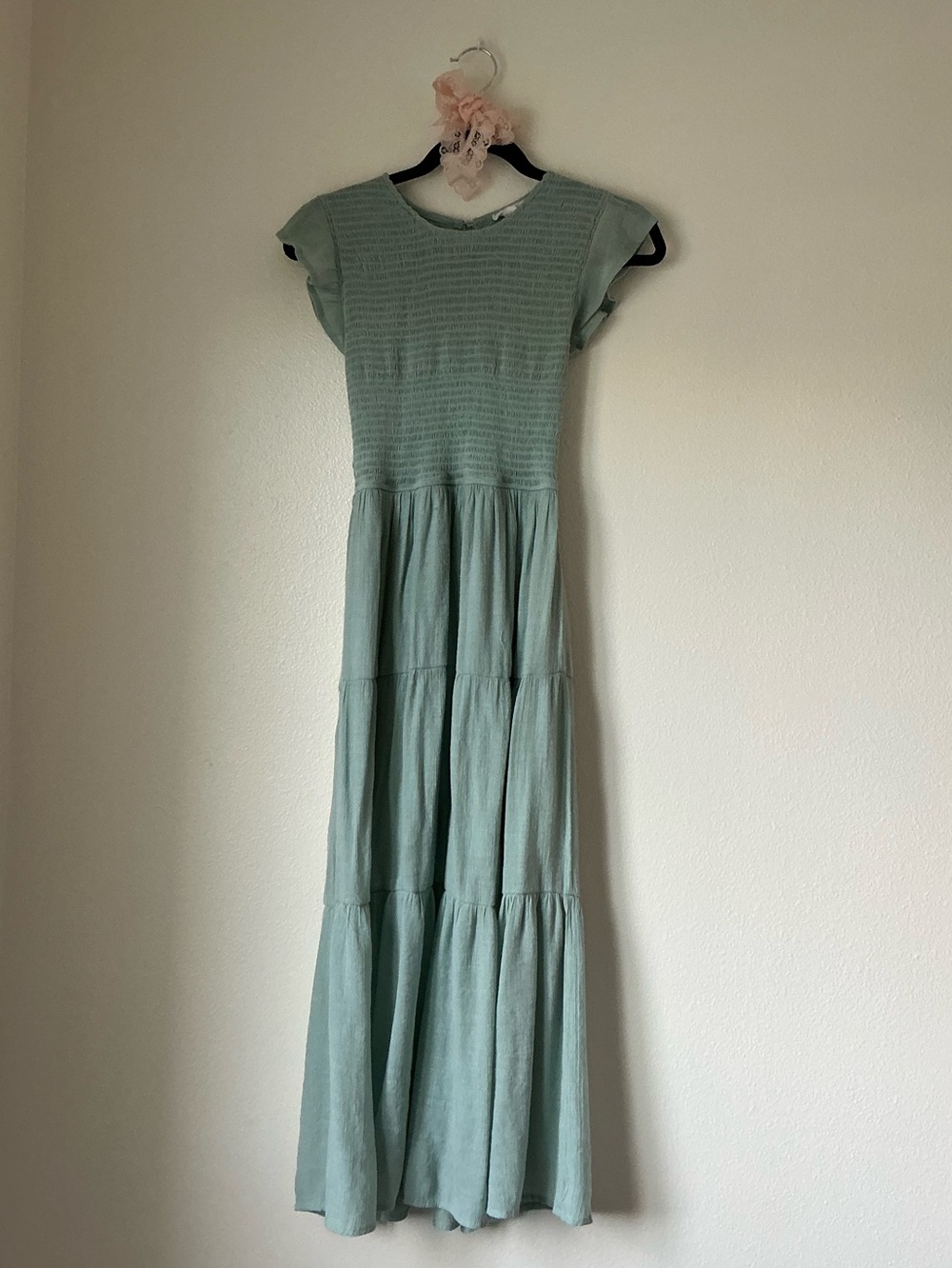 Light Sage Tiered Maxi Dress - Brand Not Visible
